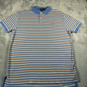 Ralph Lauren Men's Classic Preppy Multicolor Striped Polo Shirt